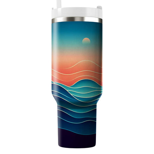 Wavy Gradient  Custom Tumblers