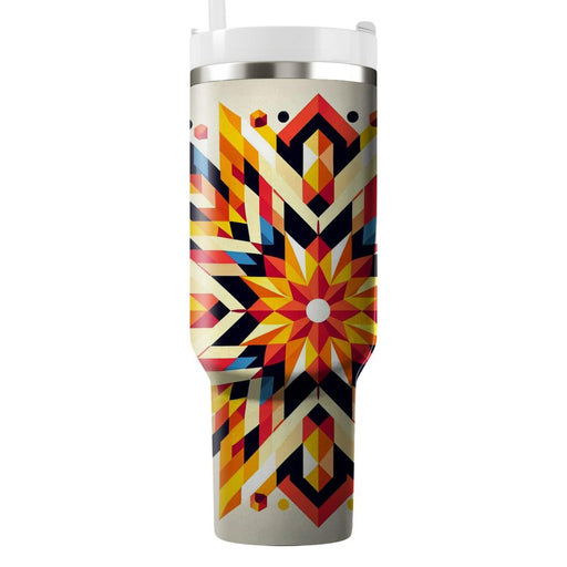 Geometric Starburst Pattern  Custom Tumblers