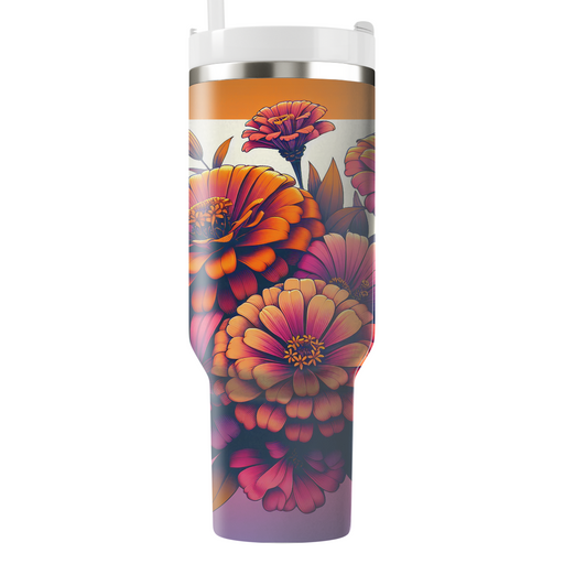 Sunset Floral Serenade  Tumblers With Lids