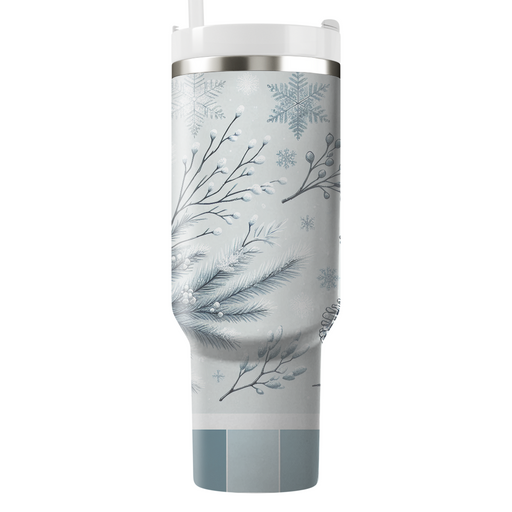 Winter Frosted Boughs  Tumbler Cups