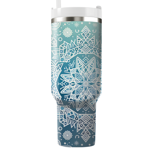 Winter Frost Elegance  Travel Tumblers