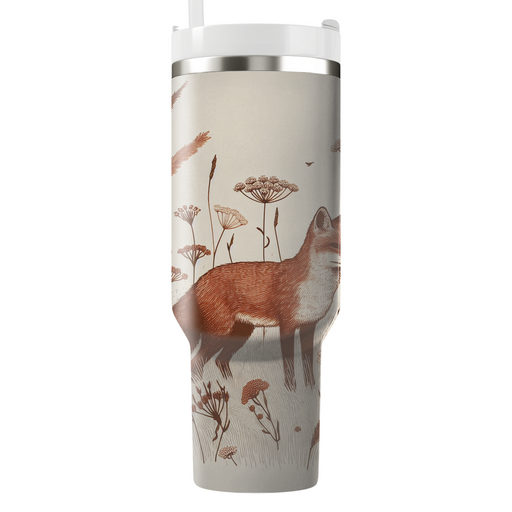 Vintage Fox In Meadow  Decorative Tumblers