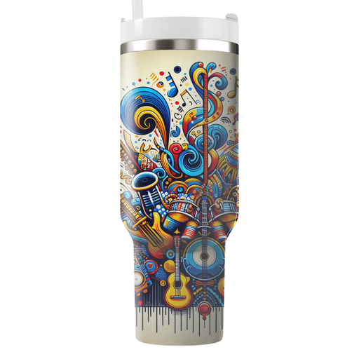 Vibrant Harmony - International Music Day  Custom Tumblers