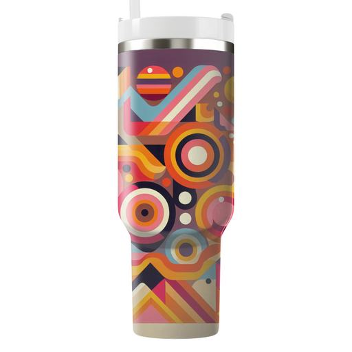 Funky Geometric Burst  Personalized Tumblers