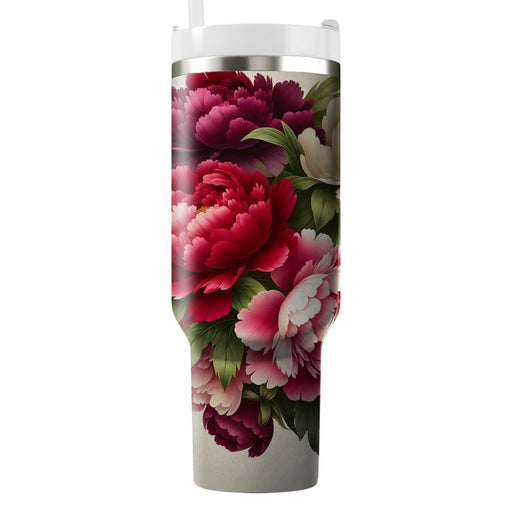 Vivid Peony Delight  Unique Tumblers