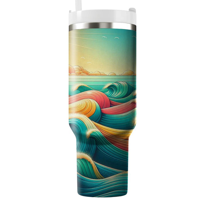 Bright Horizon Waves  Unique Tumblers