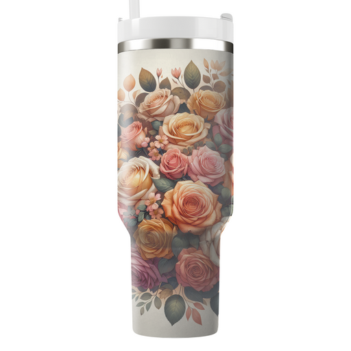 Sunset Rose Harmony Personalized Tumblers