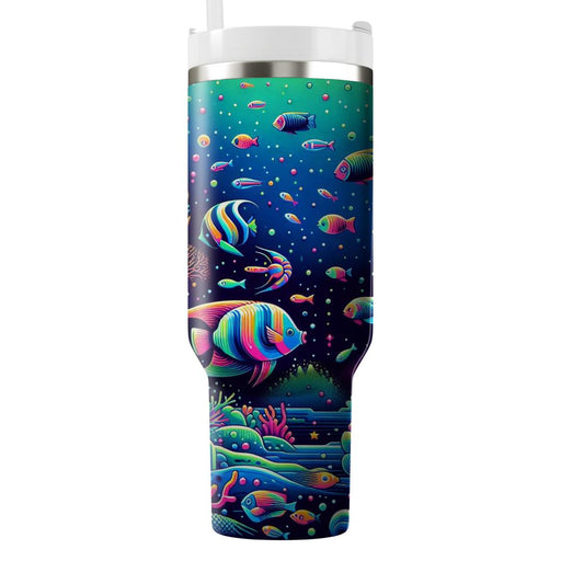 Retro Oceanic  Tumblers With Lids