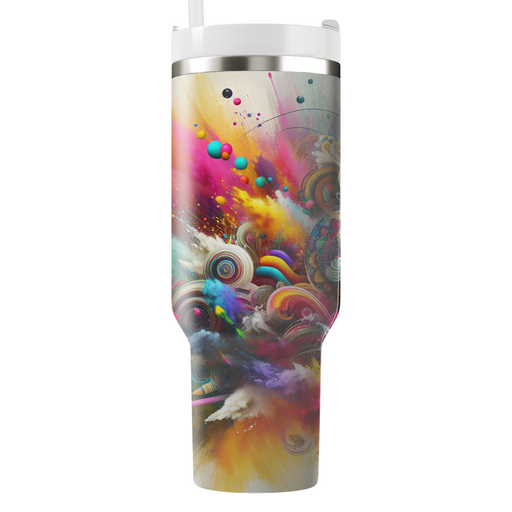 Echoes Of Joy - A Holi Explosion  Decorative Tumblers