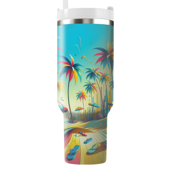 Summer Beach Paradise  Personalized Tumblers