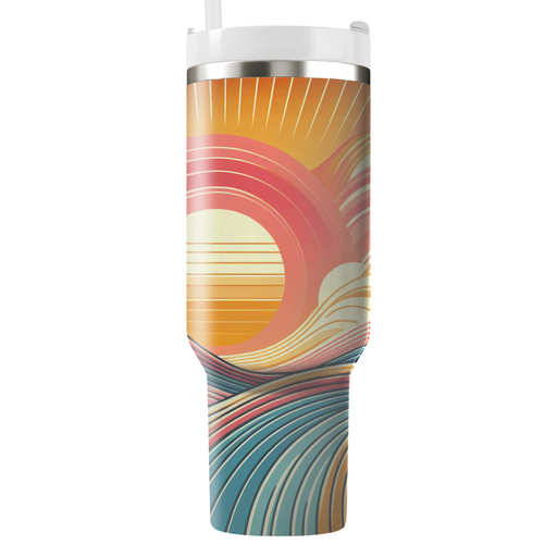 Bright Sunrise Waves  Tumbler Cups