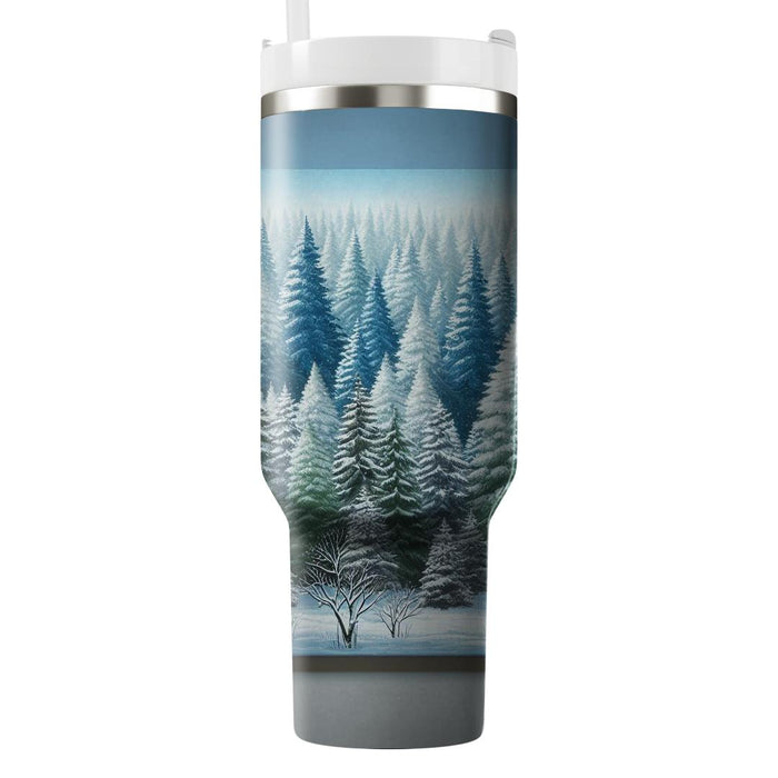 Winter Evergreen Serenity  Decorative Tumblers