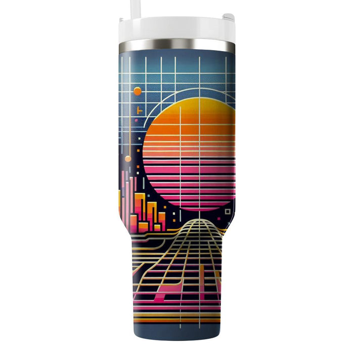 Techno Sunrise  Tumblers With Lids