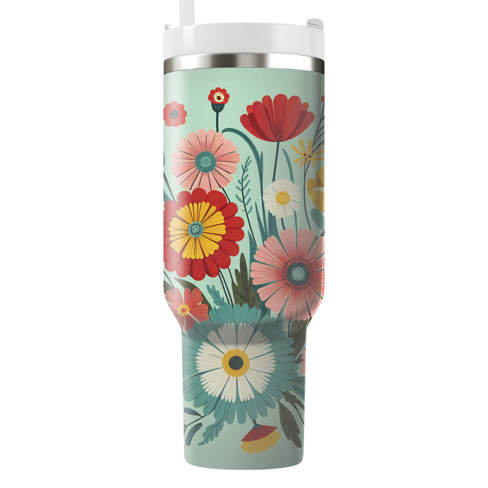 Whimsical Flower Patch  Tumblers For Gifts