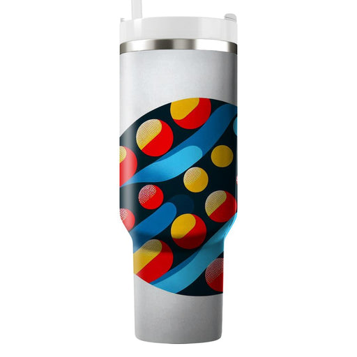 Retro Polka  Tumbler Cups