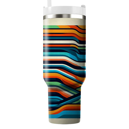 Bold Retro Lines  Tumblers With Lids