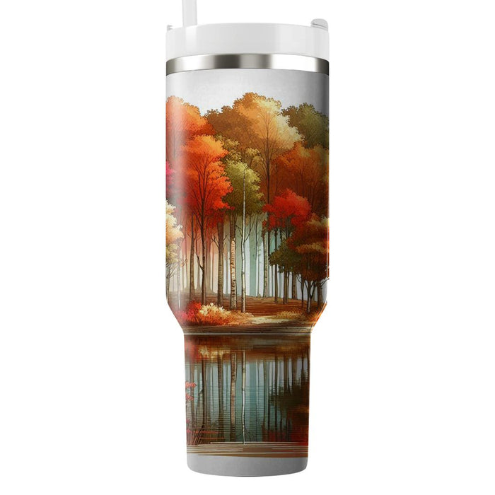 Autumn Forest Reflection  Decorative Tumblers