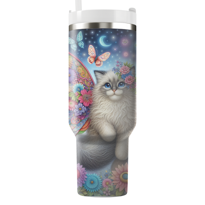 Enchanting Fairy-tailed Cat  Tumblers For Gifts