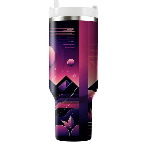 Bright Synthwave  Unique Tumblers