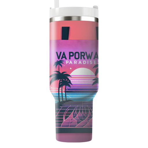 Vaporwave Paradise Tote Bag Custom Tumblers