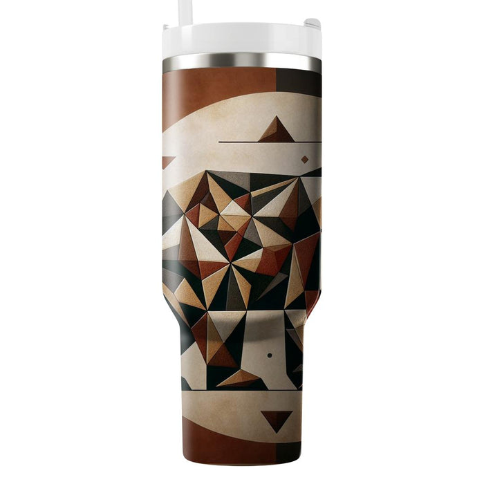 Geometric Bear Adventure  Travel Tumblers