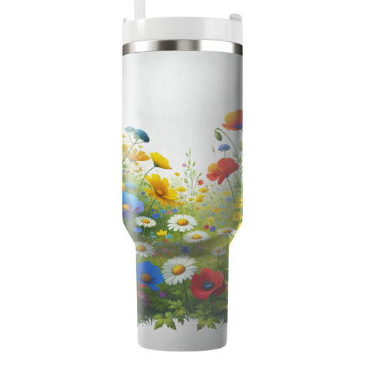 Whimsical Wildflower Meadow Tumbler Cups