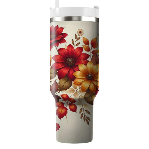 Autumn Harvest Floral  Unique Tumblers