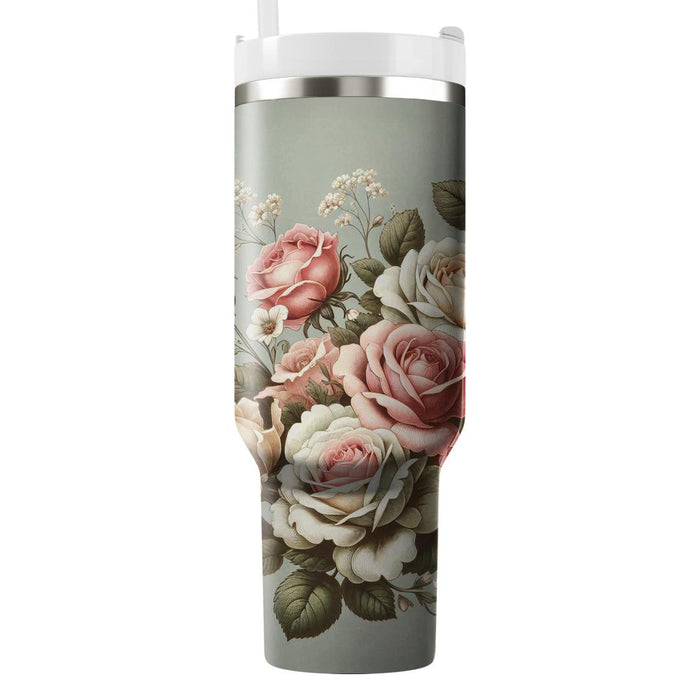 Vintage Rose Garden  Decorative Tumblers