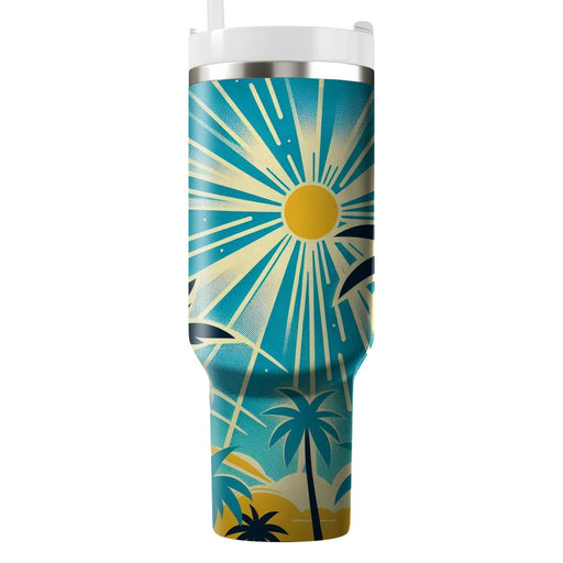 Sunny Day Palm  Tumblers With Lids