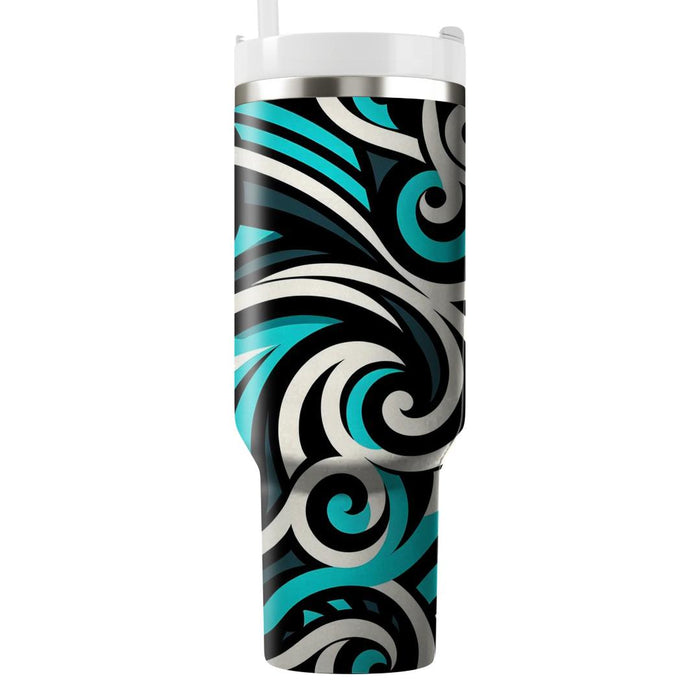 Geometric Twirl Pattern  Personalized Tumblers