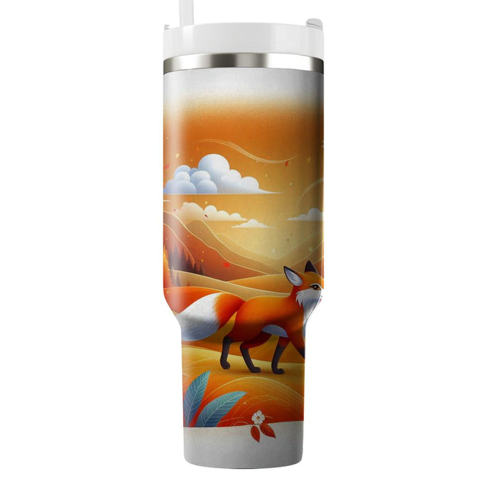 Whimsical Fox In Fall  Decorative Tumblers