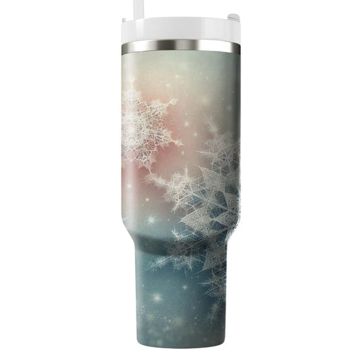 Winter Crystal Snow  Travel Tumblers