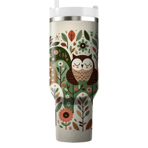 Whimsical Owl Family  Custom Tumblers