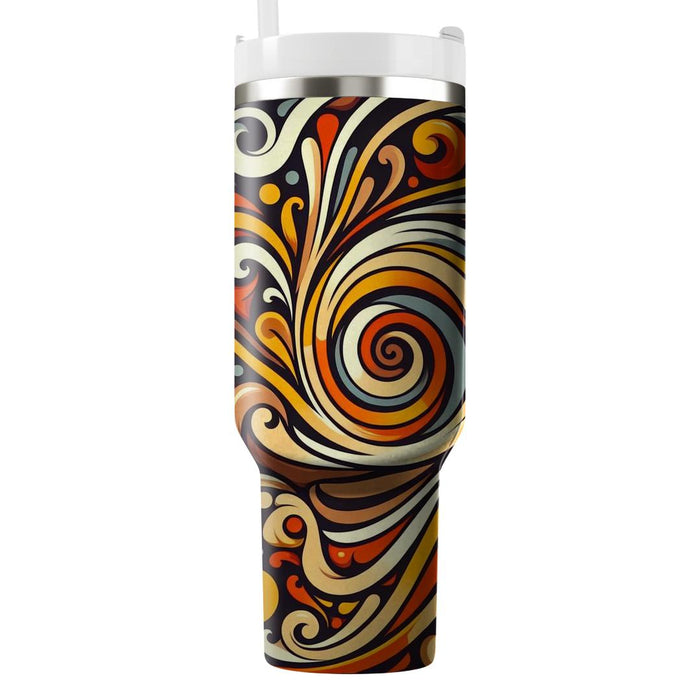 Retro Paisley Kaleidoscope  Tumblers With Lids