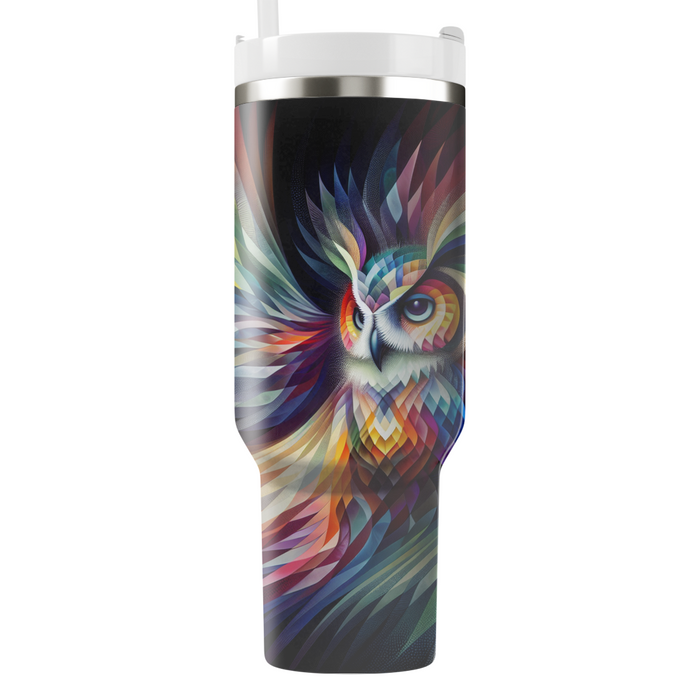 Abstract Owl Wisdom  Tumbler Cups