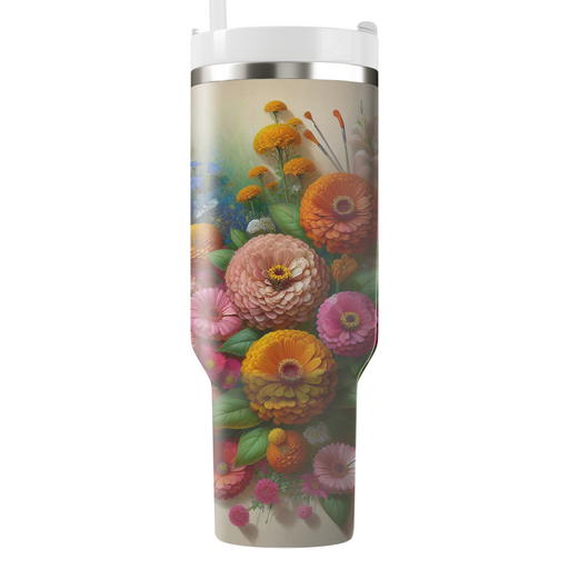 Bright Blossom Fiesta  Tumblers With Lids