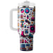 Vibrant 80s Icons  Travel Tumblers