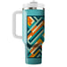 Geometric Chevron Color Block  Travel Tumblers