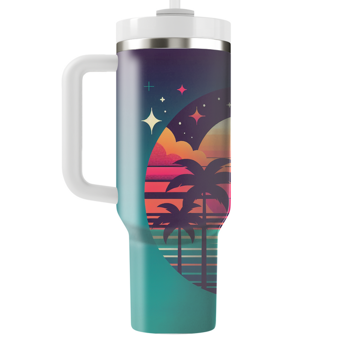 Miami Vice Sunset  Tumbler Cups