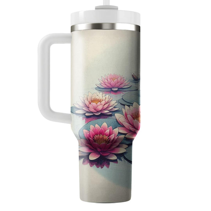 Serene Water Lily Dream  Tumbler Cups