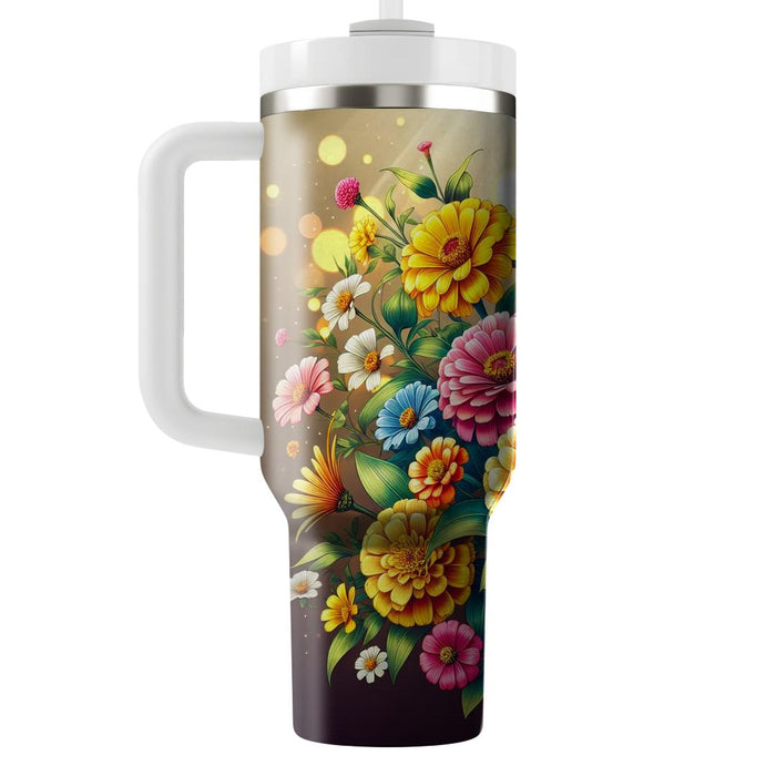 Garden Delight Floral  Decorative Tumblers