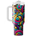 Vibrant Circle Swirl  Tumblers With Lids