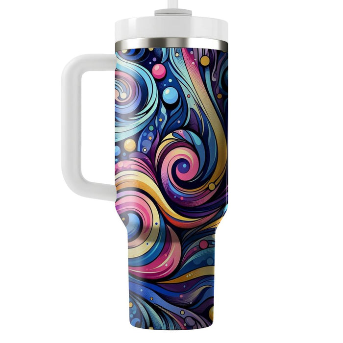 Artistic Swirl And Dot  Custom Tumblers