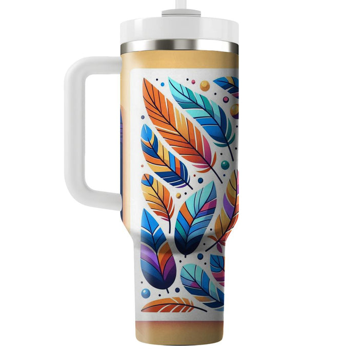 Funky Feather Patterns  Tumbler Cups