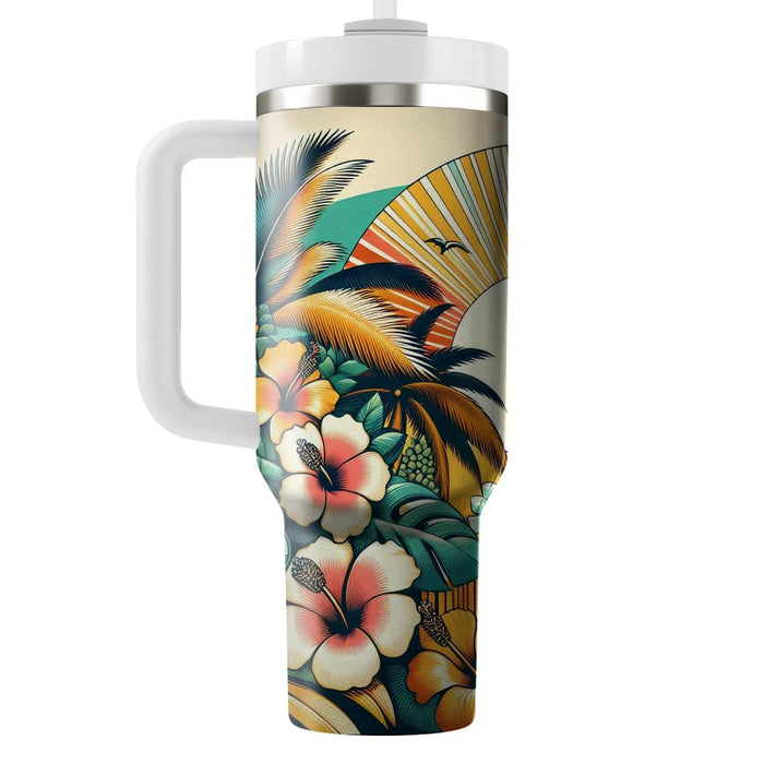 Tropical Oasis - Summer Solstice  Decorative Tumblers