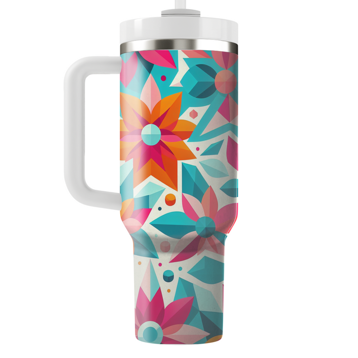 Vibrant Geometric Petals  Unique Tumblers