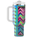 Bright 80s Neon Zigzag  Tumblers For Gifts