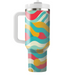 Vibrant Wave Stripes Tumbler Cups