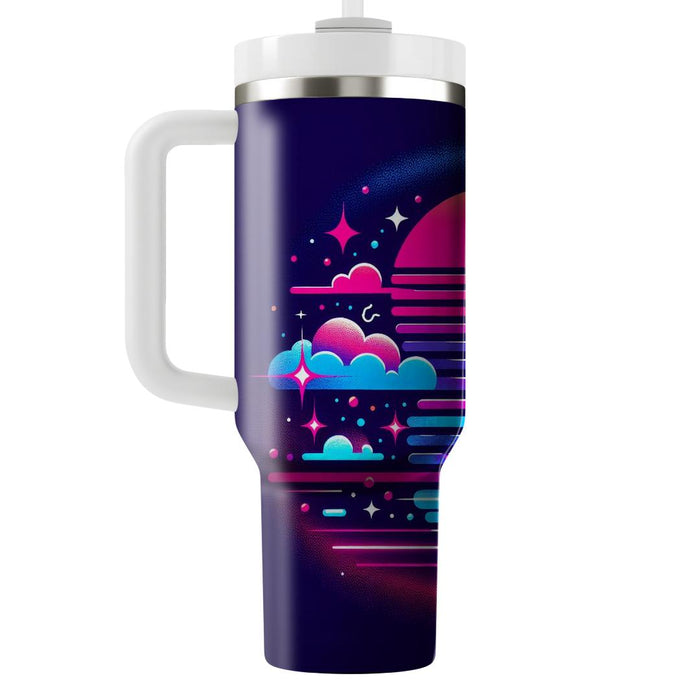 Retro Neon Gradient  Travel Tumblers