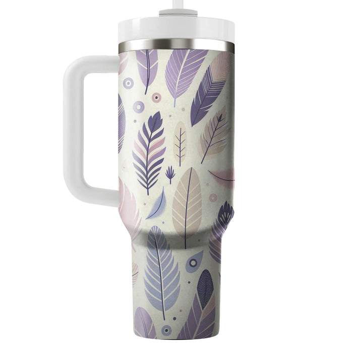 Whimsical Feather Design  Travel Tumblers